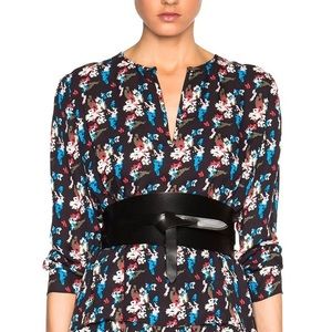Tanya Taylor silk floral peplum top